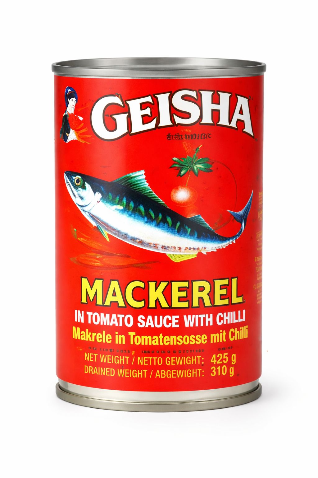 Geisha Mackerel with Chilli 155g β Spicy Mackerel in Tomato Sauce UK
